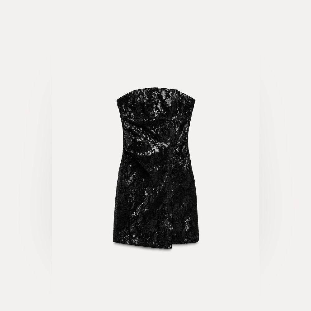 NWT Zara velvet sequin mini dress